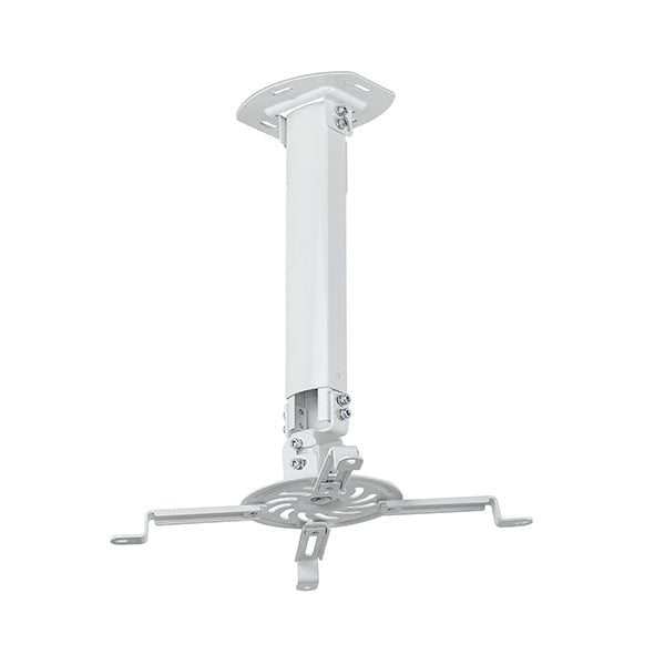 Conqueror Brackets & Stands White / Brand New / 1 Year Conqueror Universal Ceiling or Wall Stand for Projector Rotate 360 15kgs Distance adjustable 55cm to 111cm Height Adjustable 360, Screen Rotation, Telescopic Adjustment 553mm-1110mm, Steel Construction, Load Max 15kgs - H95W