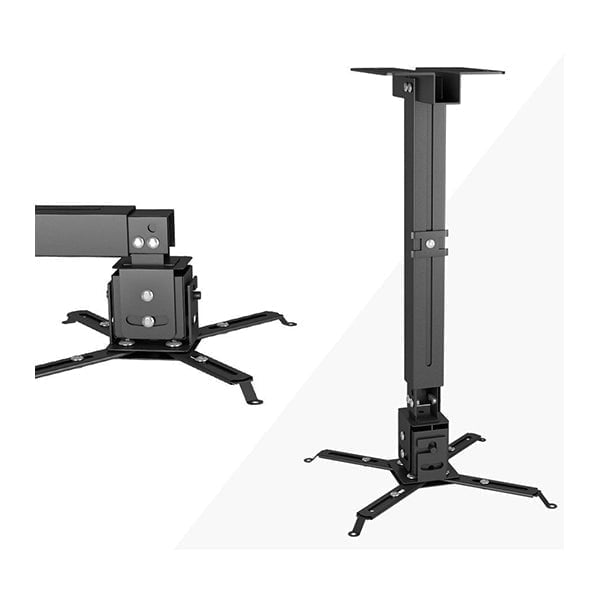 Conqueror Brackets & Stands Black / Brand New / 1 Year Conqueror Universal Ceiling or Wall Stand for Projector Rotate 360, 15kgs, Distance adjustable 55cm to 111cm, Height Adjustable 360, Screen Rotation, Telescopic Adjustment 553mm-1110mm, Steel Construction, Load Max 15kgs - H95B