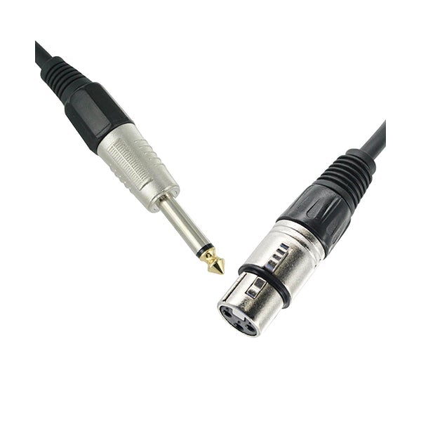 Conqueror Karaoke Accessories Black / Brand New / 1 Year Conqueror Microphone Cable XLR To 6.5mm Mic Audio Cable Female to Male 1.5 Meter - C121A