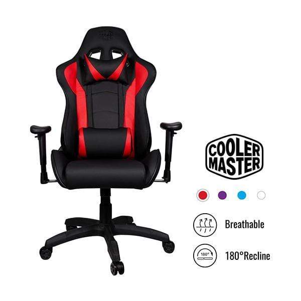 Cooler Master Gaming Chairs Red Cooler Master Caliber R1, PC Gaming Racing Chair Ergonomic High Back Office Chair, Seat Height and Armrest Adjustment, Recliner, Cushions with Headrest and Lumbar Support