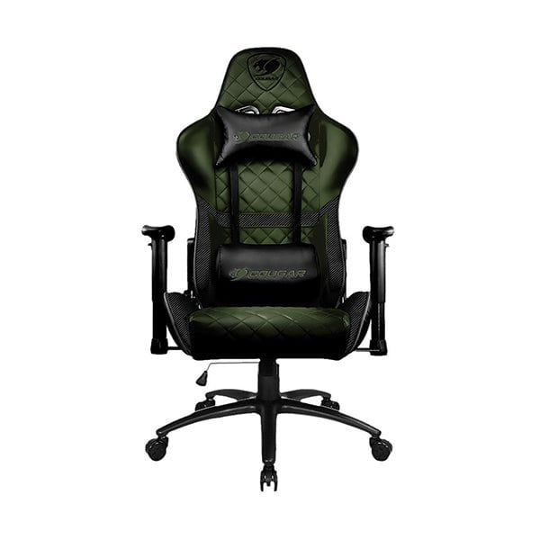 Cougar Armor Black Gaming Chair with Breathable Premium PVC Leather and  Body-embracing High Back Design 