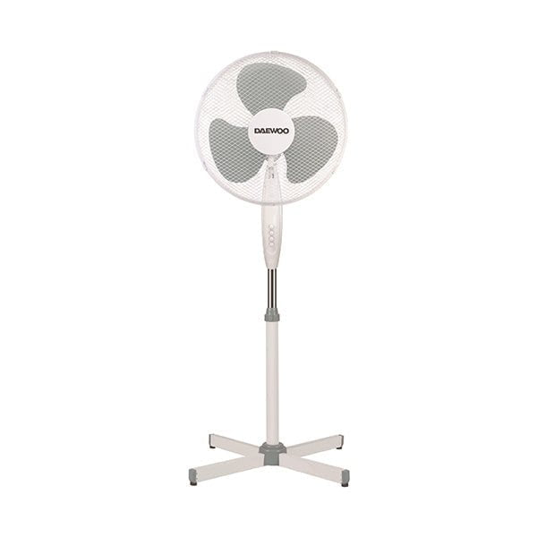 Daewoo Ventilation Fans Brand New / White / 1 Year Daewoo, Electronic Stand Fan Ventilator 16 Inches 45 Watt - DI9414
