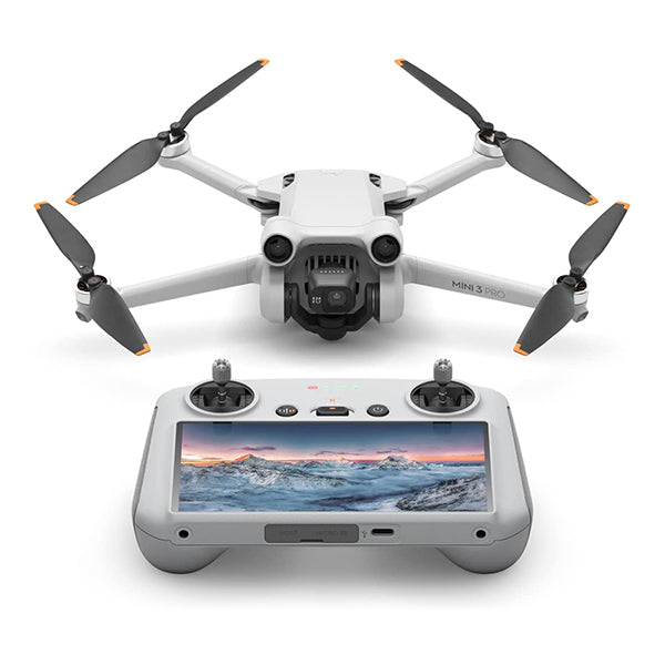DJI Drones Grey / Brand New / 1 Year DJI Mini 3 Pro (DJI RC) – Lightweight and Foldable Camera Drone with 4K/60fps Video, 48MP Photo, 34-min Flight Time, Tri-Directional Obstacle Sensing, Ideal for Aerial Photography and Social Media