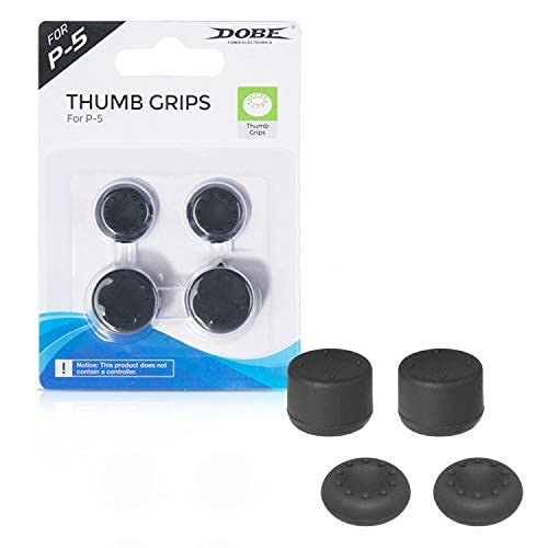 Dobe Controllers Black / Brand New Dobe PS5 PS4 Controller Thumb grips Analog extender Sweat Free 100% Silicone Precision Raised Antislip Rubber Analog Stick Grips