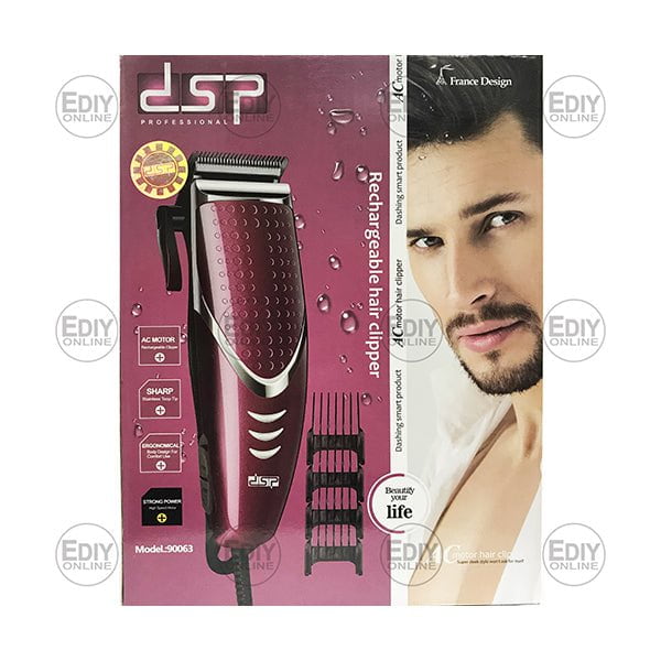 DSP Personal Care & Well-Being Dark Red / Brand New / 1 Year DSP, Professional Electric Hair Clipper/Adjustable Trimmer Beard Shaver For Men Clipper 90063