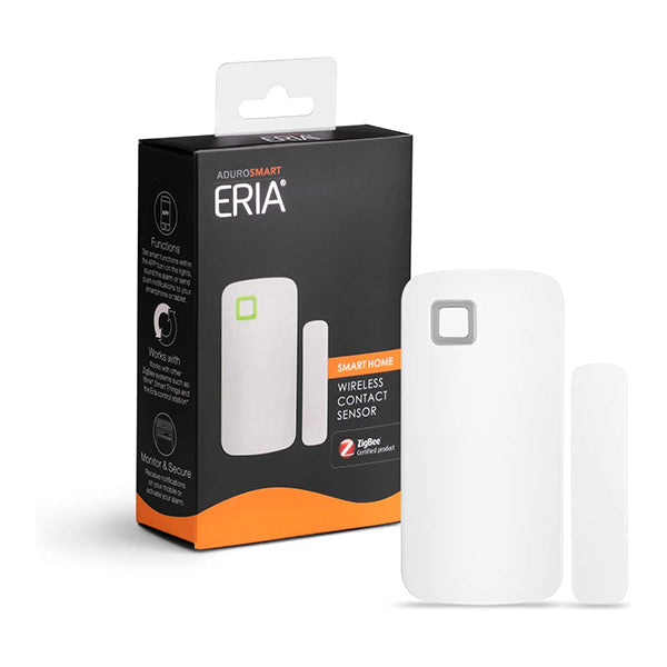 Eria Smart Sensors White / Brand New / 1 Year AduroSmart ERIA Smart Home Door Window Sensor, Wireless Contact Sensor, Zigbee Hub Required, Work with Alexa/Google Assistant/Shortcuts/Smart Things/Echo Plus