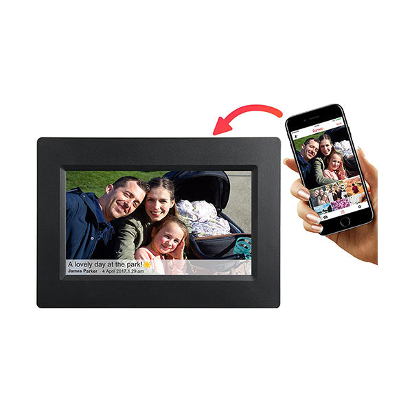 Feelcare Digital Photo Frames Black / Brand New / 1 Year Feelcare 7 Inch Smart WiFi Digital Picture Frame with Touch Screen, Send Photos or Small Videos from Anywhere, IPS LCD Panel, Built in 8GB Memory, Wall-Mountable, Portrait & Landscape, DPF7000