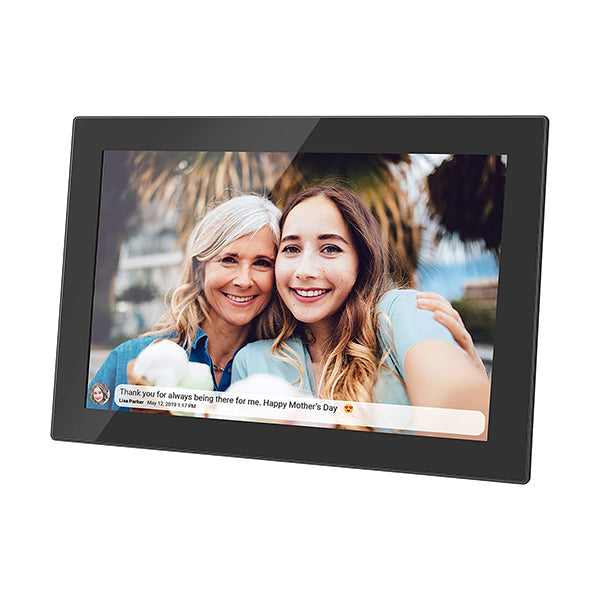 Feelcare Digital Photo Frames Black / Brand New / 1 Year Feelcare Digital WiFi Picture Frame 10 inch, Send Photos or Videos from Anywhere, 16GB Storage,1280x800 IPS HD Display,Touchscreen for Easy Navigation, HN-DPF1003