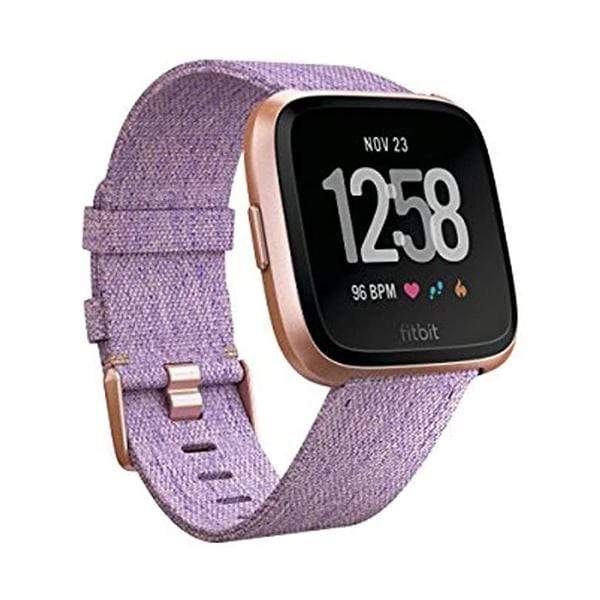 Fitbit Smartwatch, Smart Band & Activity Trackers Lavender Woven / Brand New / 1 Year Fitbit Versa Special Edition Smart Watch, Aluminium, One Size, Small & Large Bands included, NFC