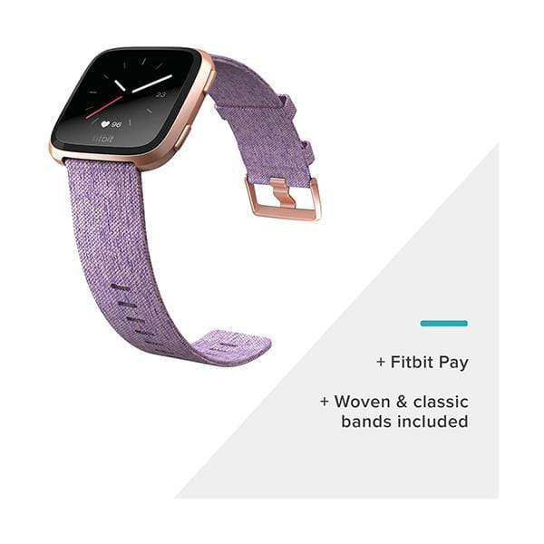 Fitbit versa smartwatch with small & large bands hot sale