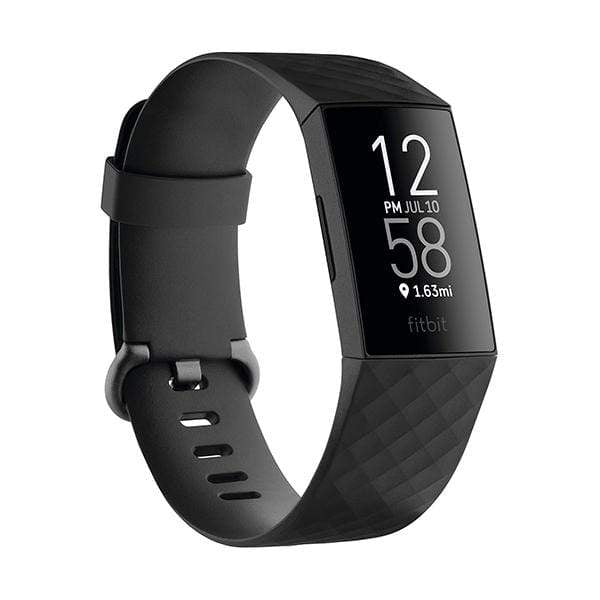 Fitbit Smartwatch, Smart Band & Activity Trackers Black/Black Fitbit Charge 4 Fitness and Activity Tracker with Built-in GPS, Heart Rate, Sleep & Swim Tracking, One Size (S &L Bands Included)