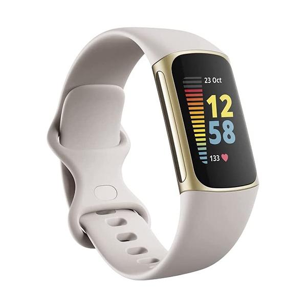 Fitbit Smartwatch, Smart Band & Activity Trackers Lunar White / Brand New / 1 Year Fitbit Charge 5 Advanced Fitness & Health Tracker with Built-in GPS, Stress Management Tools, Sleep Tracking, 24/7 Heart Rate and More, Black/Graphite, One Size (S &L Bands Included)