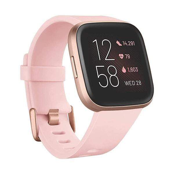 Fitbit Smartwatch, Smart Band & Activity Trackers Petal/Copper Rose / Brand New / 1 Year Fitbit Versa 2 Health & Fitness Smartwatch, NFC, Heart Rate,Music,Alexa Built-in,Sleep & Swim Tracking, One Size (S & L Bands Included)