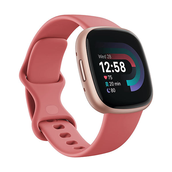 Fitbit Smartwatch, Smart Band & Activity Trackers Pink Sand/Copper Rose / Brand New / 1 Year Fitbit Versa 4 Fitness Smartwatch with Daily Readiness, GPS, 24/7 Heart Rate, 40+ Exercise Modes, Sleep Tracking and more,