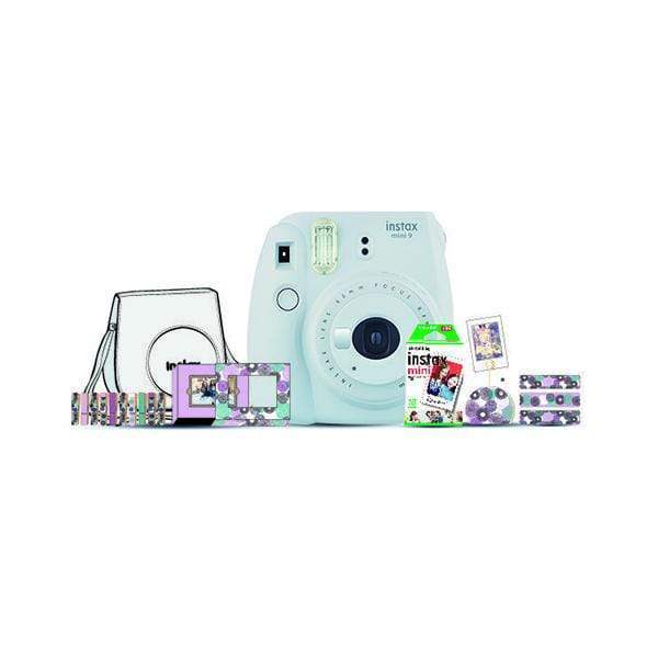 Fujifilm Point & Shoot Smokey White Fujifilm Instax Mini 9 Instant Camera Bundle