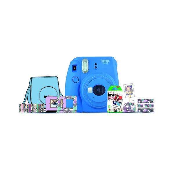 Fujifilm Point & Shoot Cobalt Blue Fujifilm Instax Mini 9 Instant Camera Bundle