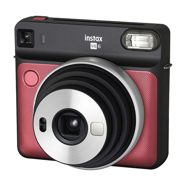 Fujifilm Point & Shoot Ruby Red / Brand New / 1 Year Fujifilm Instax Square SQ6 - Instant Film Camera
