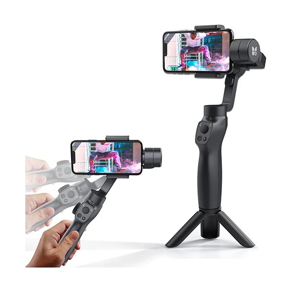 FUNSNAP Selfie Sticks & Tripods Black / Brand New / 1 Year FUNSNAP Capture 2s Gimbal Stabilizer for Smartphone, 3-Axis Handheld Phone Gimbal with Tripod, Gimbal for iPhone and Android, Phone Stabilizer for Video Recording, Vlogging, Live, Instagram, Tiktok