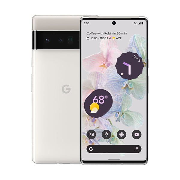 Google Mobile Phone Cloudy White / Brand New / 1 Year Google Pixel 6 Pro, 12GB/128GB, 6.71″ LTPO AMOLED, 120Hz, HDR10+ Display, Octa core, Triple Rear Cam 50MP + 48MP + 12MP, Selfie Cam 11.1MP