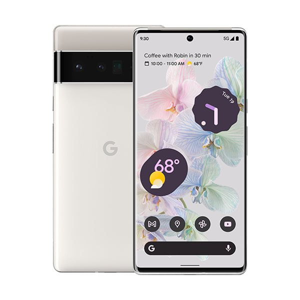 Google Mobile Phone Cloudy White / Brand New / 1 Year Google Pixel 6 Pro, 6GB/128GB, 6.71″ LTPO AMOLED, 120Hz, HDR10+ Display, Octa core, Triple Rear Cam 50MP + 48MP + 12MP, Selfie Cam 11.1MP