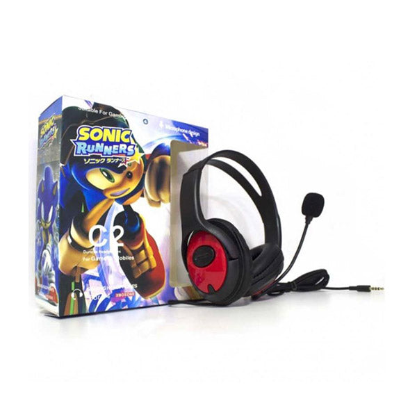 HAY-POWER Audio Red Black / Brand New SONIC Gaming 3.5mm Wired Headset - C2