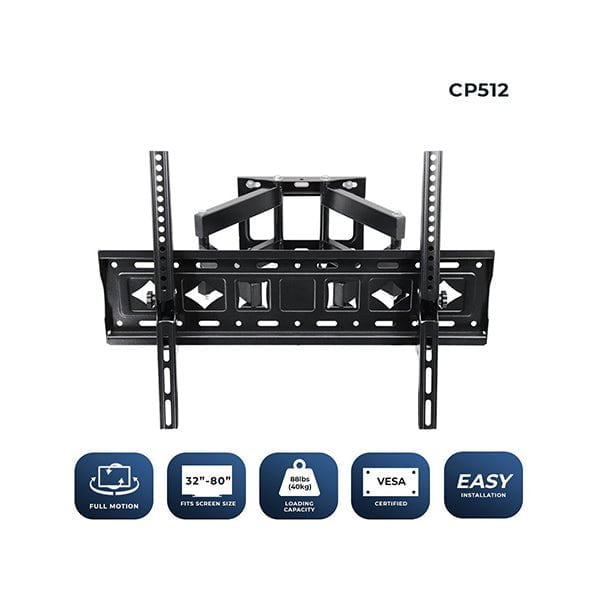 Hay-Tech Brackets & Stands Black / Brand New / 1 Year Hay-Tech, Full Motion TV Mount 40-80" MA9-CP512