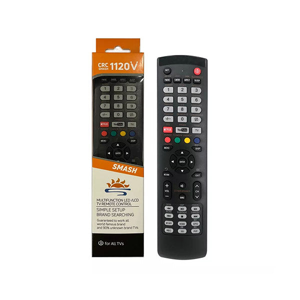 Hay-Tech Electronics Accessories Black / Brand New Smash Universal LCD/LED TV Remote Control CRC-1120V
