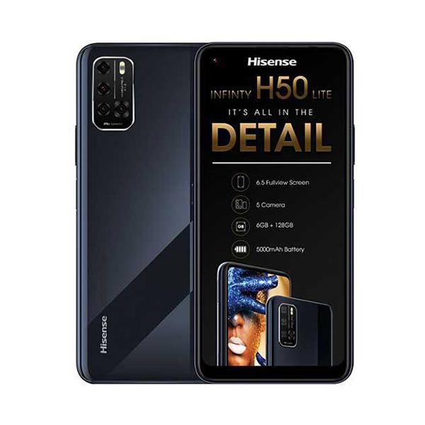Hisense Mobile Phone Charcoal / Brand New / 1 Year Hisense Infinity H50 Lite 4GB/64GB, 6.55″ Display, Octa-core, Sony Quad Rear Cam 48MP + 5MP + 2MP + 2MP, Selphie Cam 16MP, Fingerprint