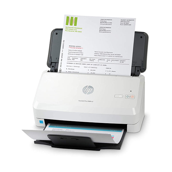 HP Printers, Copiers & Fax Machines White / Brand New / 1 Year HP Scanjet Pro 2000 s2 Sheet-Feed Scanner, 6FW06A