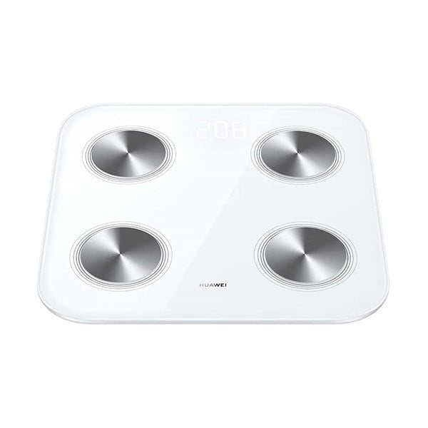 Huawei Smart Scales Elegant White / Brand New / 1 Year Huawei Scale 3 HEM-B19, Smart Fat BMI Body Scale, Wi-Fi & Bluetooth Connection, 11 Body Indicators, Support Multiple Users, HUAWEI TruFit, body composition analysis