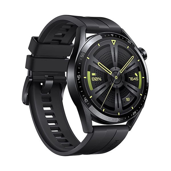 Huawei Smartwatch, Smart Band & Activity Trackers Black / Brand New / 1 Year Huawei Smart Watch GT3 46mm, Durable Battery Life, All-Day SpO2 Monitoring, Bluetooth Calling