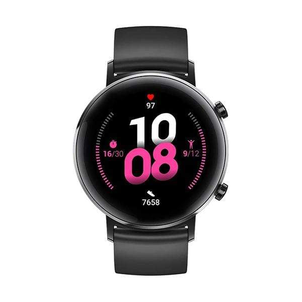 Mobileleb.com Night Black Huawei Watch GT 2, 42mm, Sport Edition, Bluetooth SmartWatch, 1.2 Inch AMOLED Display with 3D Glass Screen, 1 Week Battery Life, GPS, 15 Sport Modes, 3D glass screen, Real-time Heart Rate Monitoring