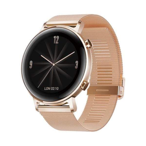Huawei Smartwatch, Smart Band & Activity Trackers Refined Gold Huawei Watch GT 2, 42mm, Elegant Edition, Bluetooth 1.2 Inch SmartWatch, Longer Lasting 2 Weeks Battery Life, Waterproof, Compatible with iPhone and Android, 2019