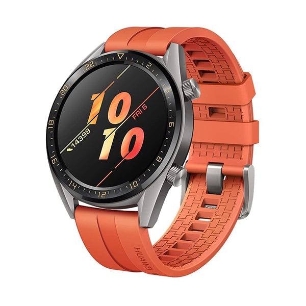 Huawei Smartwatch, Smart Band & Activity Trackers Orange Fluoroelastomer / Brand New / 1 Year Huawei Watch GT 46mm, Titanium Grey Stainless Steel, Bluetooth SmartWatch, Longer Lasting 2 Weeks Battery Life, Waterproof, Compatible with iPhone and Android