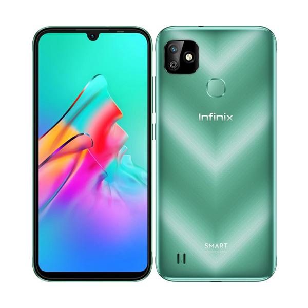 Infinix Mobile Phone Quartz Green / Brand New / 1 Year Infinix Smart HD 2021, 2GB/32GB, 6.1" IPS LCD Display, Octa core CPU, Dual Rear Cam 8MP, Selfie Cam 5MP, Fingerprint (rear-mounted) + Free Jelly Case + Protective Film