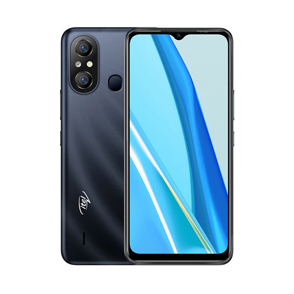 itel Mobile Phone Starry Black / Brand New / 1 Year itel A49, 2GB/32GB, 6.6″ HD+ Waterdrop Display, Quad core, Dual Rear Cam 5MP, Selfie Cam 5MP
