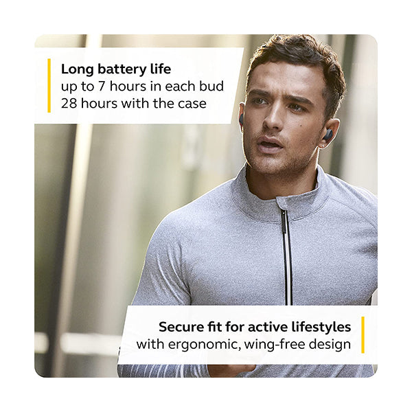 Jabra Elite 4 Active in-Ear Bluetooth Earbuds – True Wireless Earbuds with  Secure Active Fit, 4 Built-in Microphones, Active Noise Cancellation and