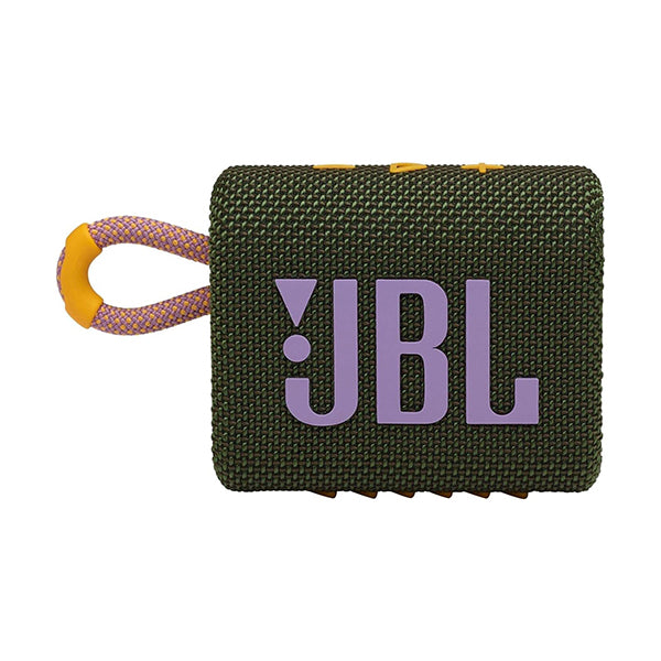 JBL Portable Speakers & Audio Docks Green / Brand New / 1 Year JBL Go 3: Portable Speaker with Bluetooth, Built-in Battery, Waterproof and Dustproof