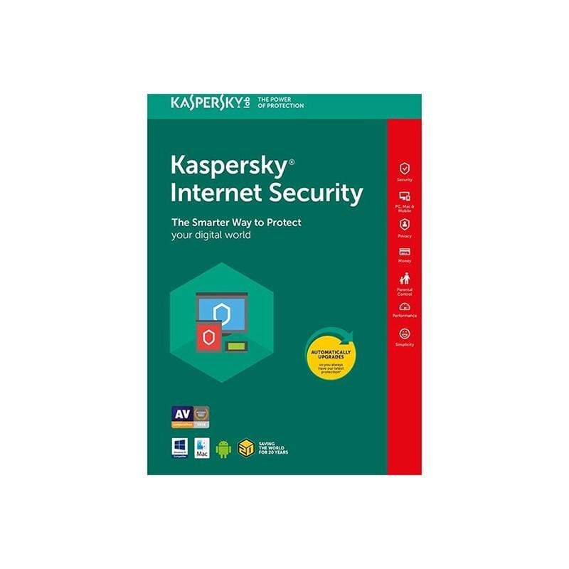 Kaspersky Internet Security - 1 Year License for 2 PCs (Up to 4 PCs)