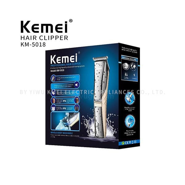 Kemei Personal Care & Well-Being Gold / Brand New / 1 Year Kemei, KM-5018 Professional Washable Hair Clipper