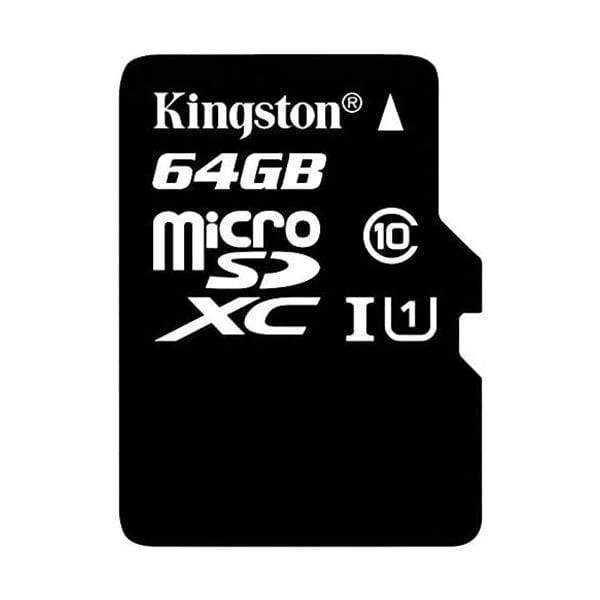 Kingston Digital 64GB microSDXC Class 10 UHS-I 45MB/s Read Card with SD Adapter (SDC10G2/64GB)