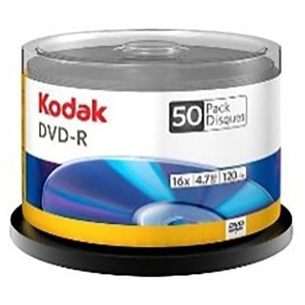 Kodak Backup Devices & Media Brand New Kodak, DVD-R Blank Discs, Pack of 50-Discs