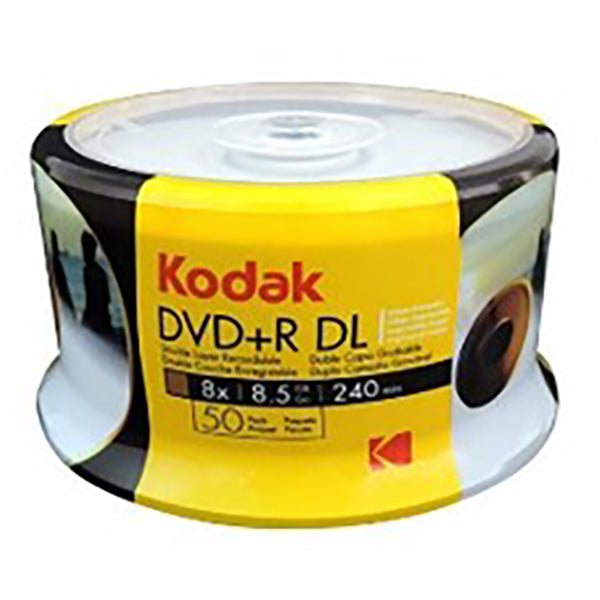 Kodak Backup Devices & Media Brand New Kodak, DVD+R DL Blank Discs, Pack of 50-Discs