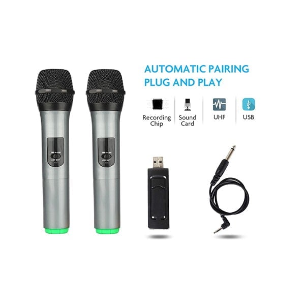 Langting UHF Dual Channel Wireless Handheld Microphones H26