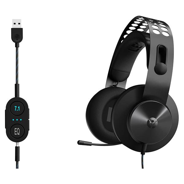Lenovo Headsets Black / Brand New / 1 Year Lenovo Legion H500 PRO 7.1 Surround Sound Gaming Headset, Noise-Cancelling Mic, Memory Foam & PU Leather Earcups, Stainless Steel Headband, PC, PS4, Xbox One, Nintendo Switch, GXD0T69864
