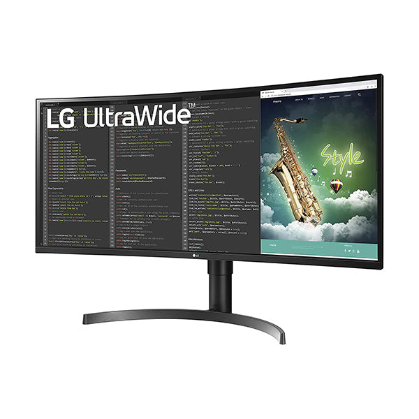 LG Monitors Black / Brand New / 1 Year LG 35WN75C-B UltraWide Monitor 35” QHD (3440 x 1440) Curved Display, sRGB 99% Color Gamut, HDR 10, USB-Type C, AMD FreeSync, 3-Side Virtually Borderless Design