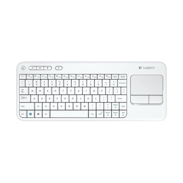 Logitech Keyboards & Mice White / Brand New / 1 Year Logitech K400 Touch Plus Dark, Wireless Keyboard with Easy Media Control and Built-In Touchpad 920-007146