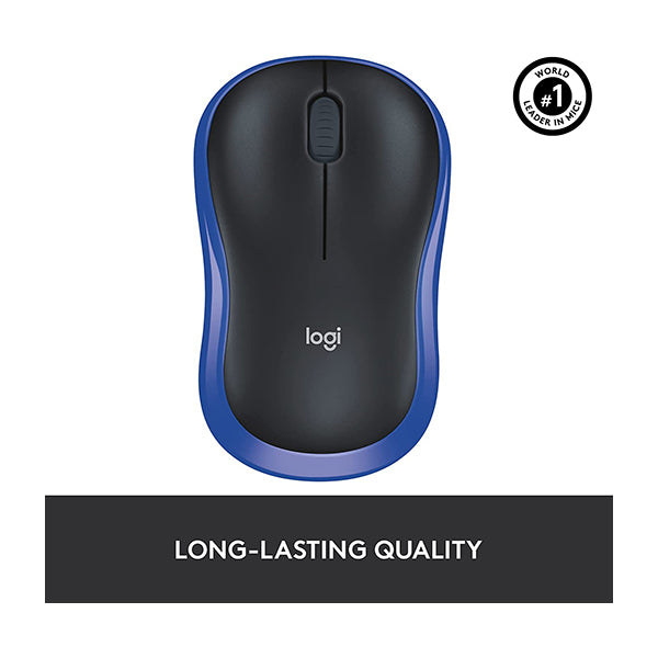  Logitech M185 Wireless Mouse, 2.4GHz with USB Mini Receiver,  12-Month Battery Life, 1000 DPI Optical Tracking, Ambidextrous, Compatible  with PC, Mac, Laptop - Red : Electronics
