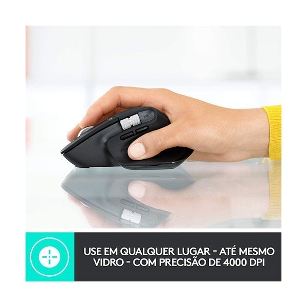 Logitech MX Master 3S Wireless Mouse with Black Mousepad and Microfiber  Cloth - Logitech MX Master 3 S Mouse for Mac OS Windows Chrome Linux - 8000