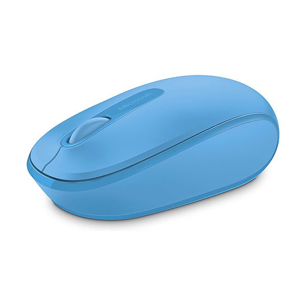 Logitech Keyboards & Mice Cyan Blue / Brand New / 1 Year Microsoft Wireless Mobile Mouse 1850, Comfortable Right/Left Hand Use, Wireless Mouse with Nano transceiver, for PC/Laptop/Desktop, works with Mac/Windows 8/10/11 Computers